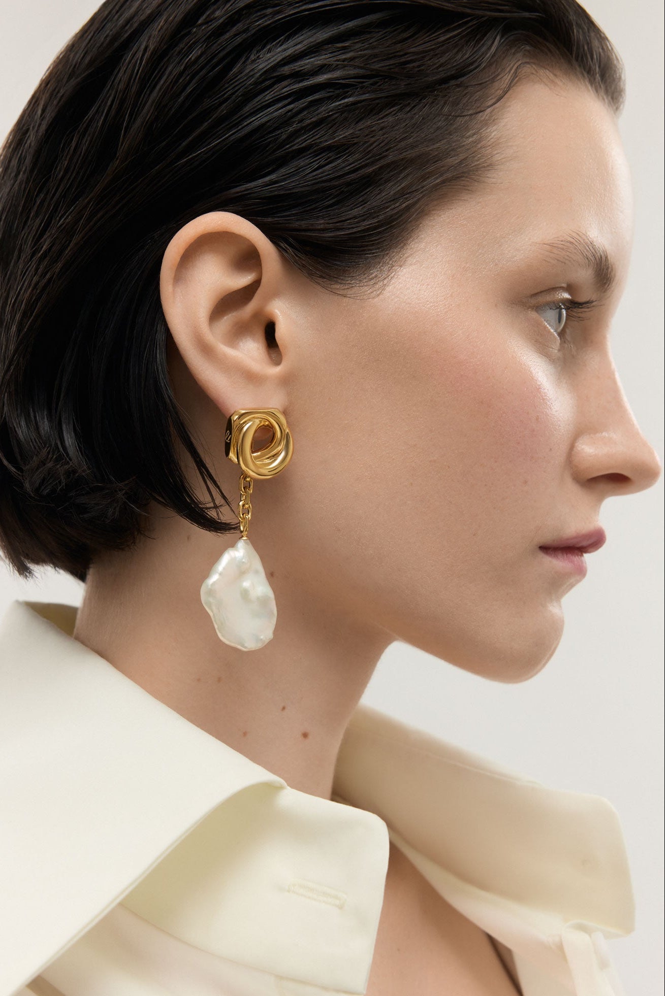 August Pearl Earring Charm - Gold Vermeil