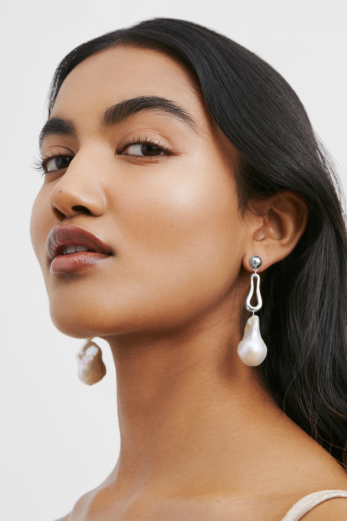 Augustine Pearl Earrings - Silver