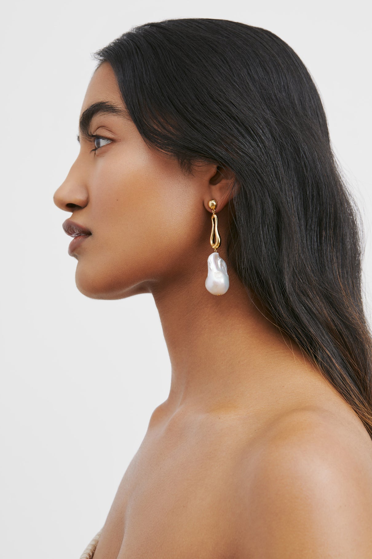 Augustine Pearl Earrings - Gold Plated