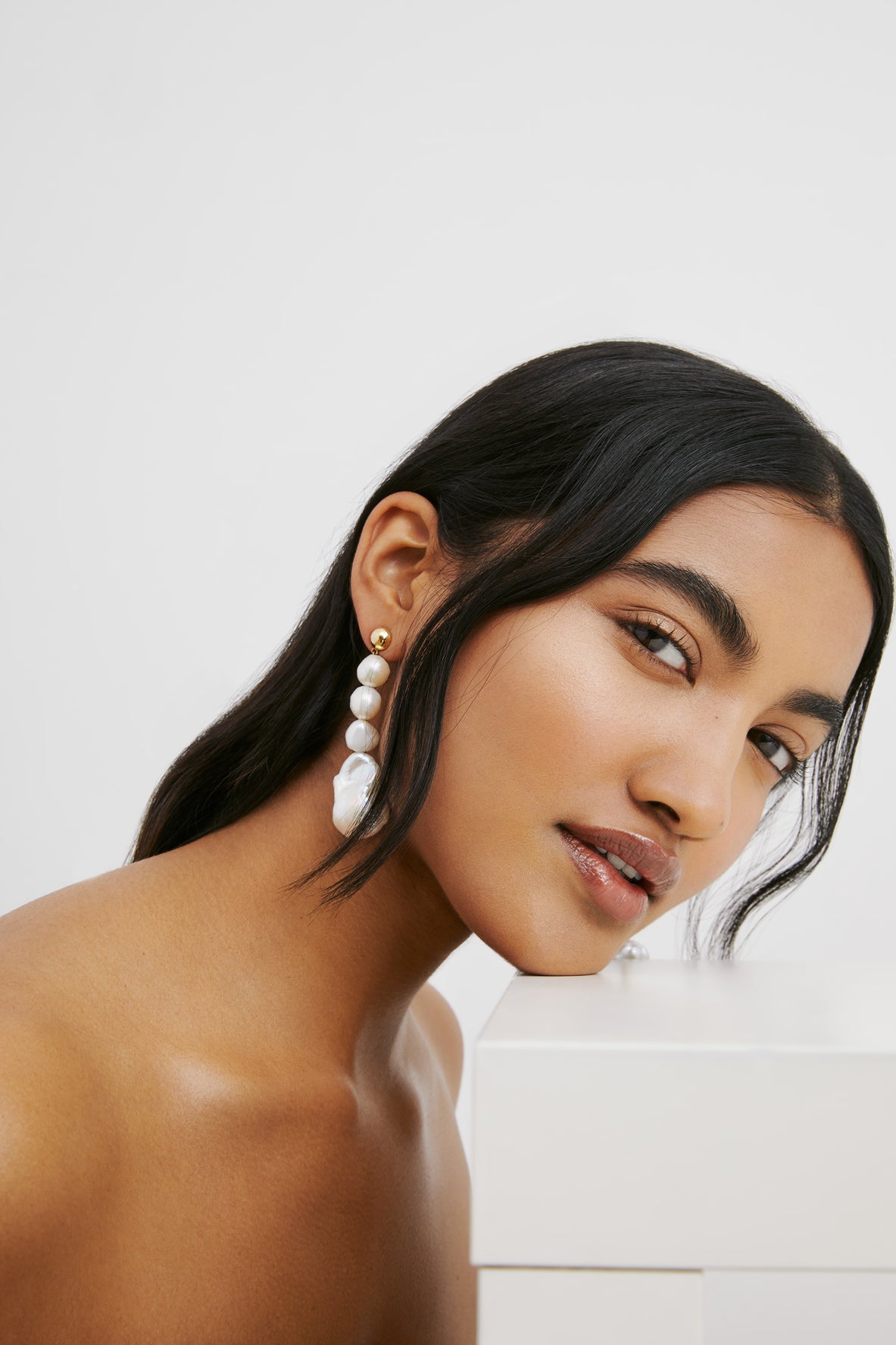 Augustine Pearl Earrings - Gold Plated