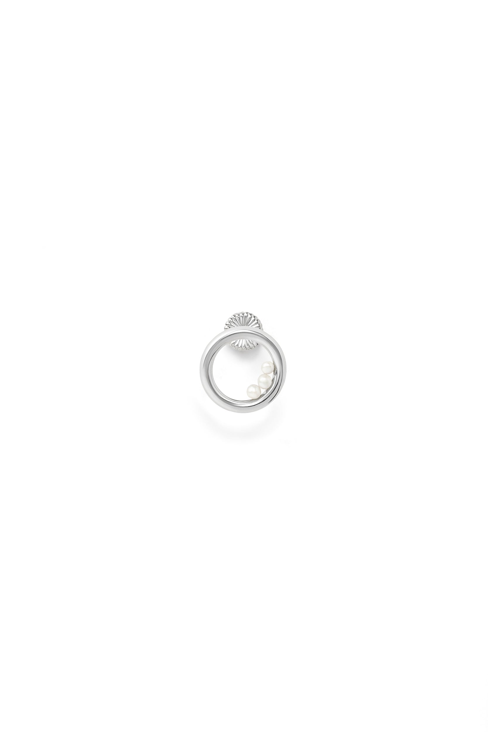 Rae Pearl Earring - Silver