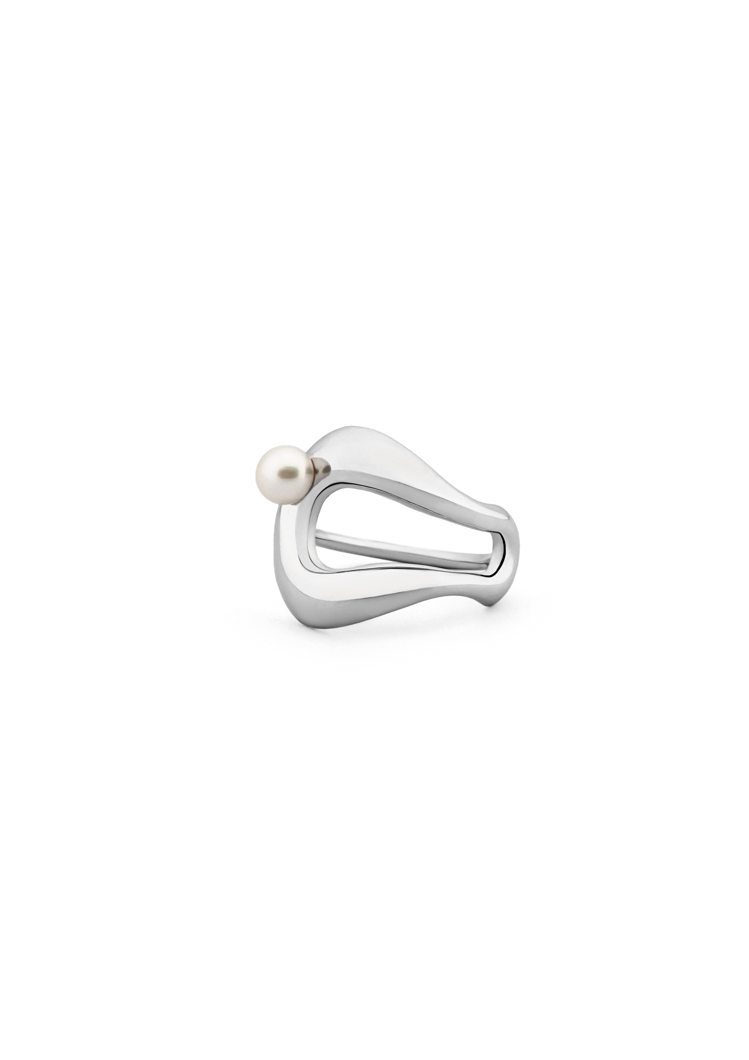 Amelie Pearl Ring - Silver