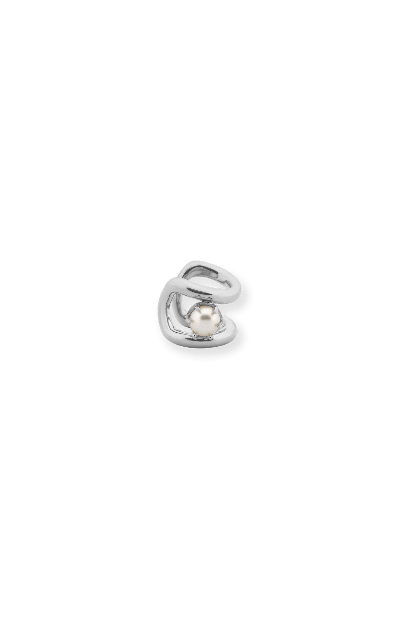 Harper Pearl Ear Cuff - Silver Plated