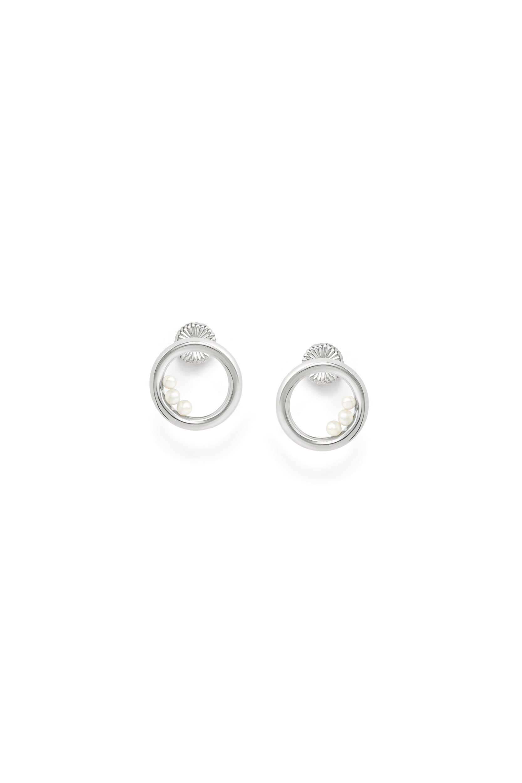 Rae Pearl Earrings - Sterling Silver