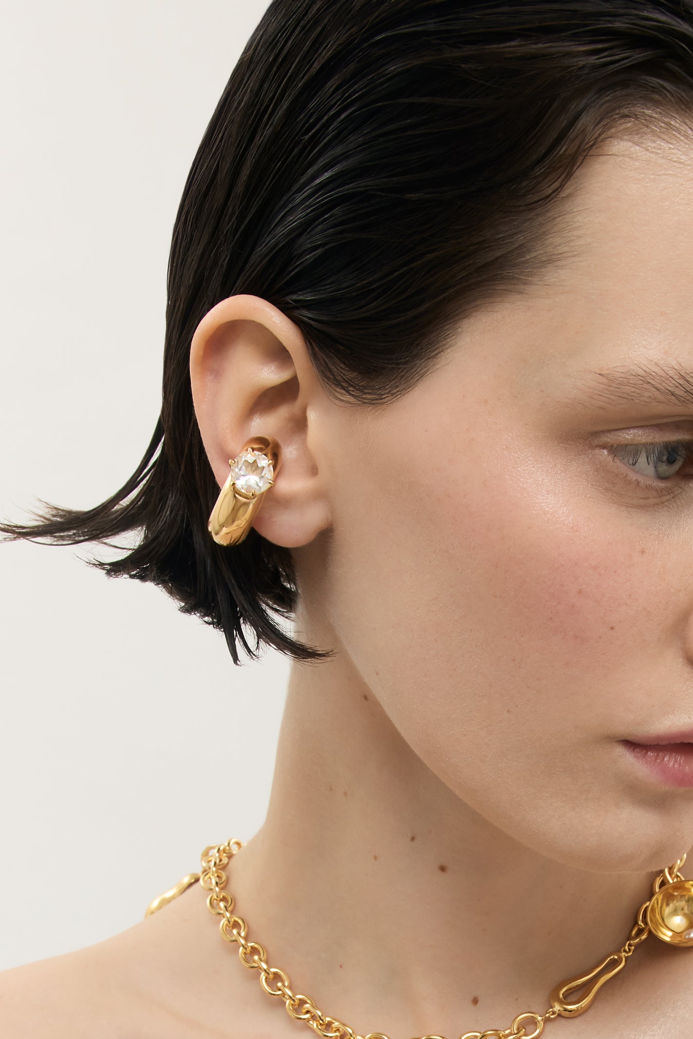 Isla Quartz Ear Cuff - Gold