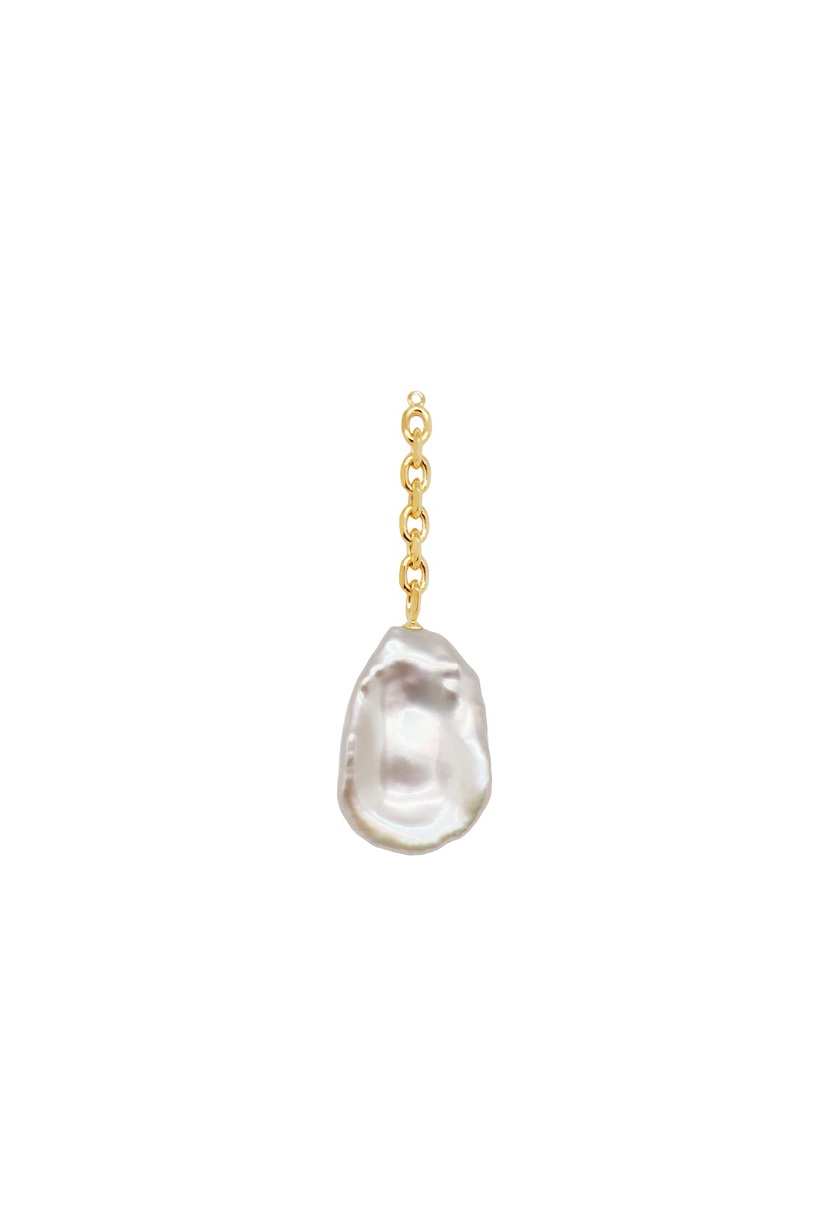 August Pearl Earring Charm - Gold Vermeil