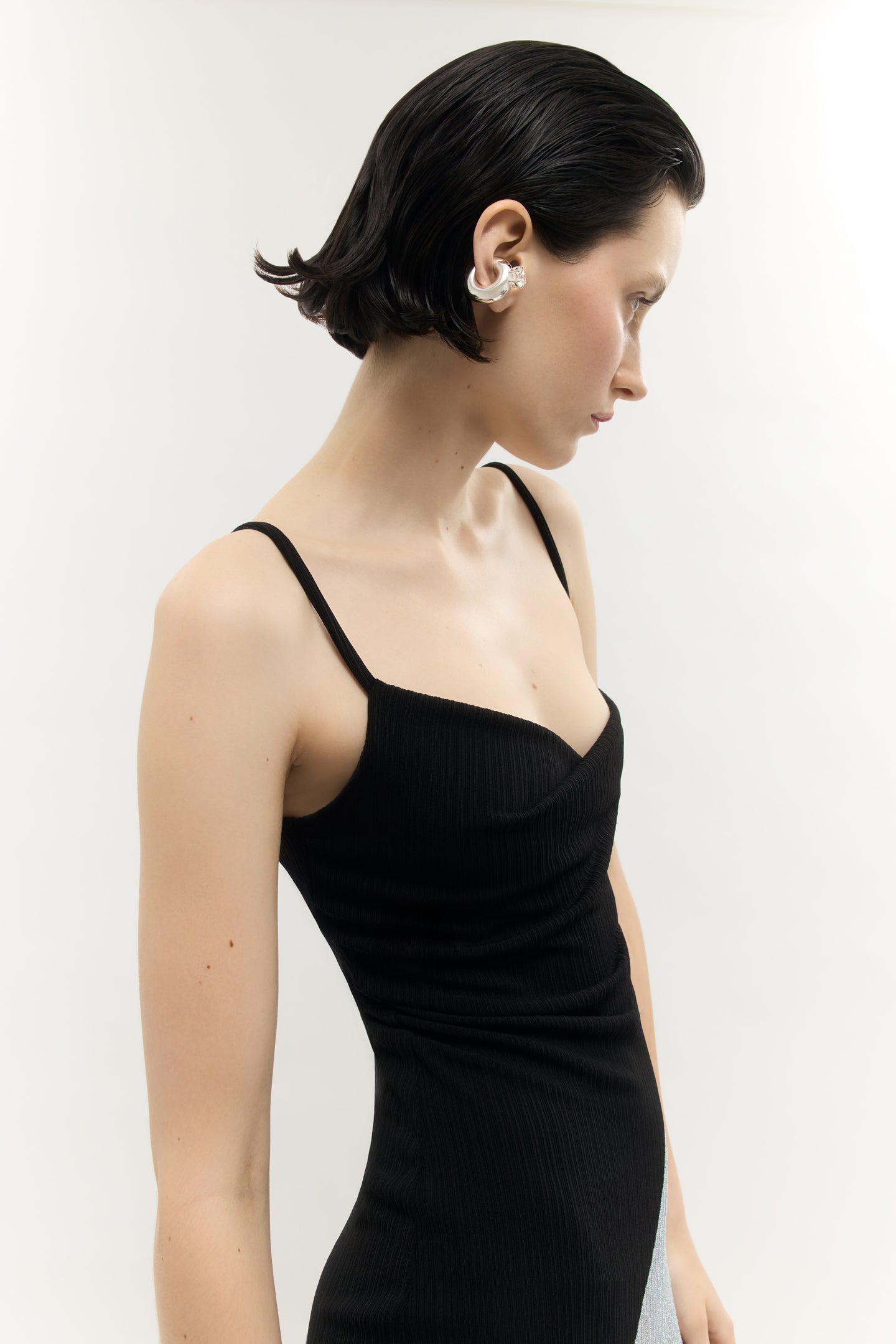 Isla Quartz Ear Cuff - Silver