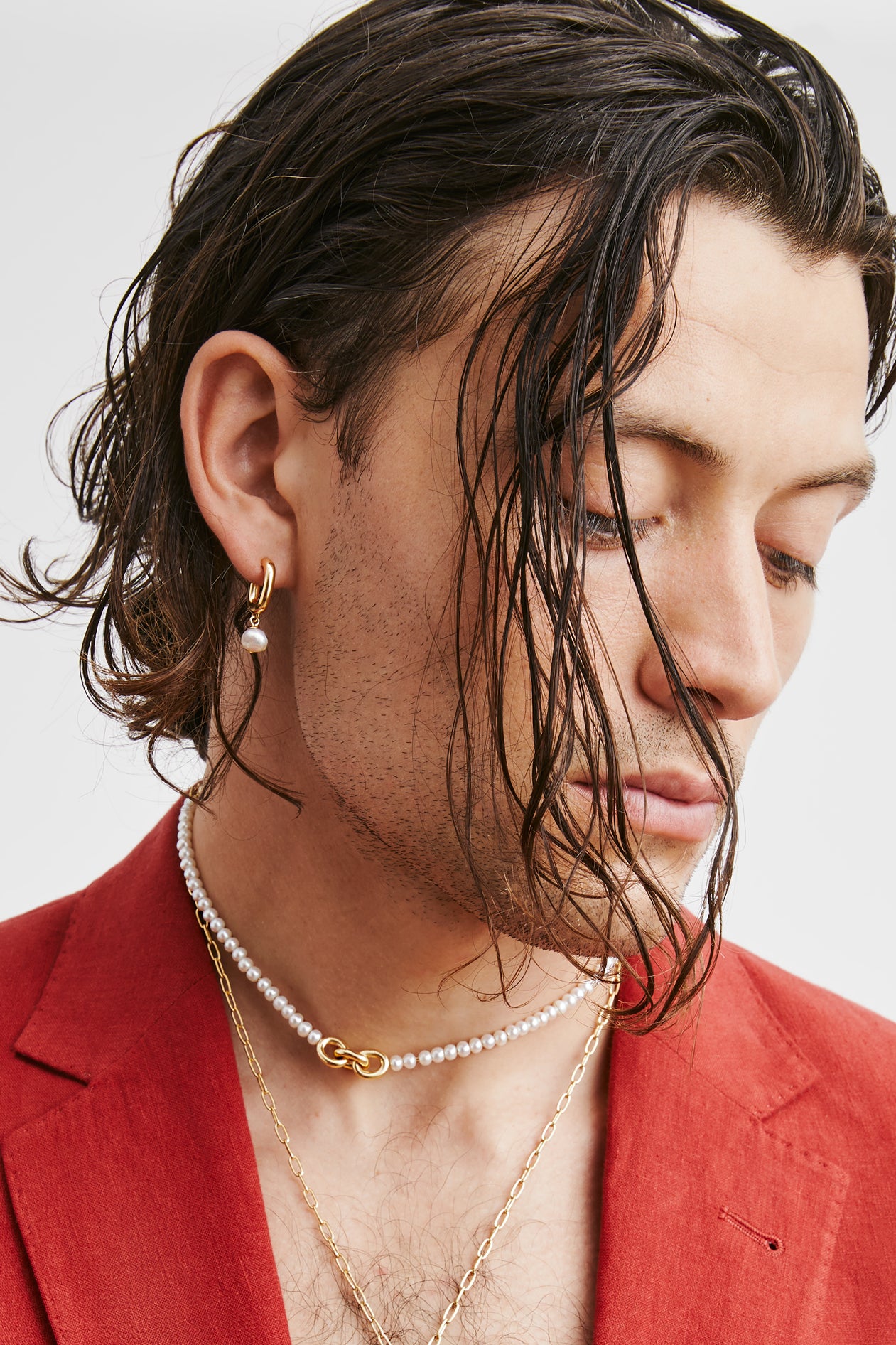 Aston Pearl Hoops - Gold