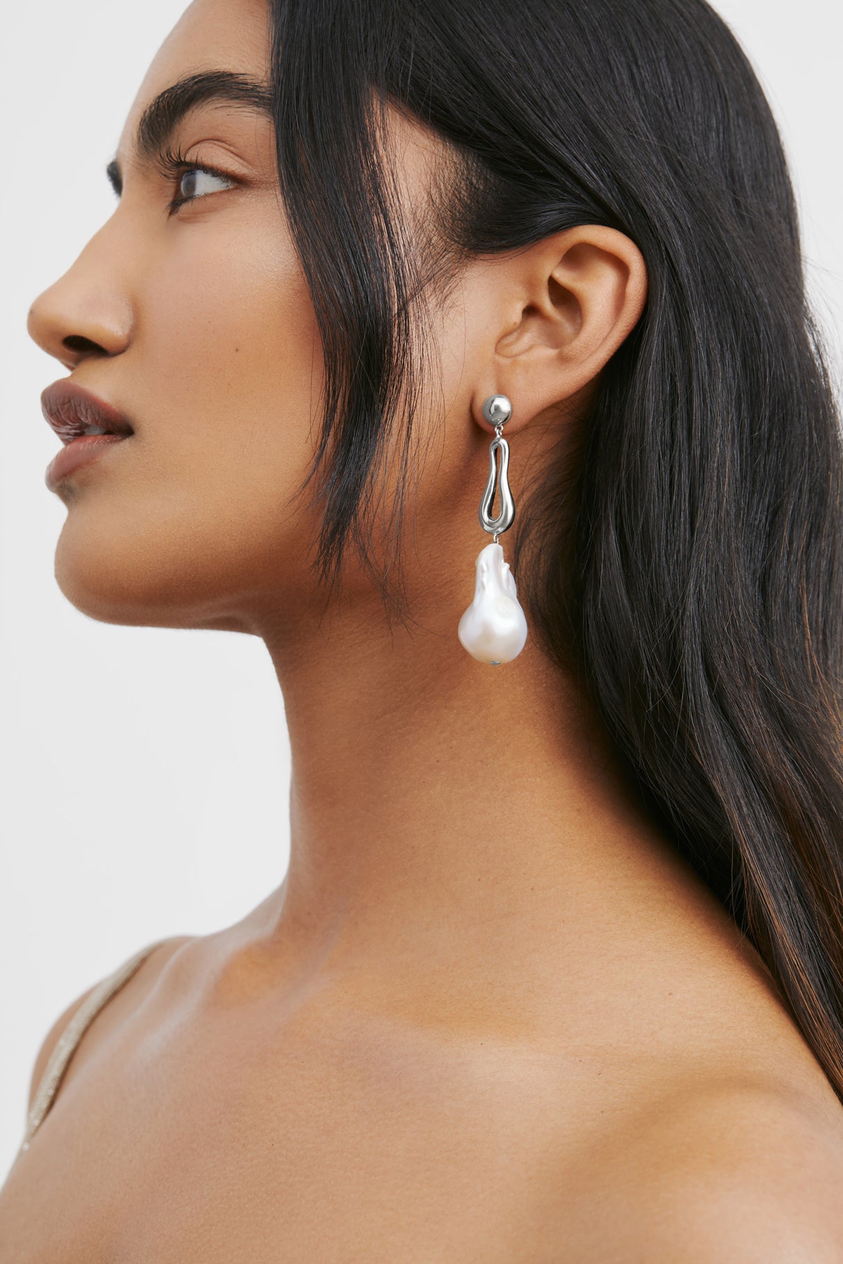 Augustine Pearl Earrings - Silver