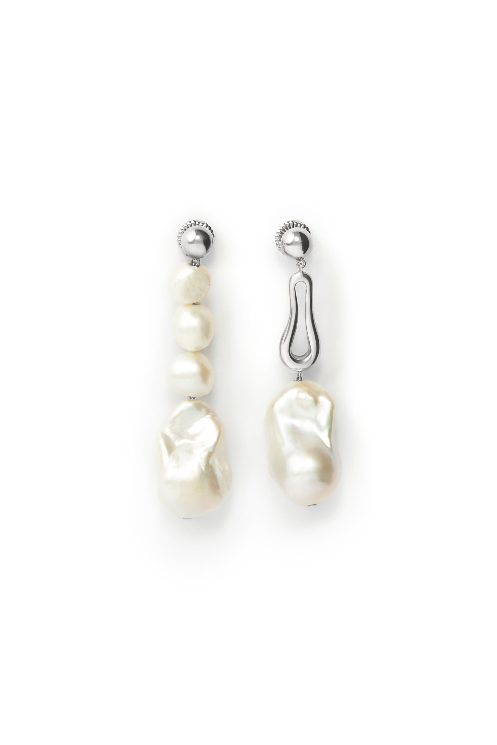 Augustine Pearl Earrings - Silver