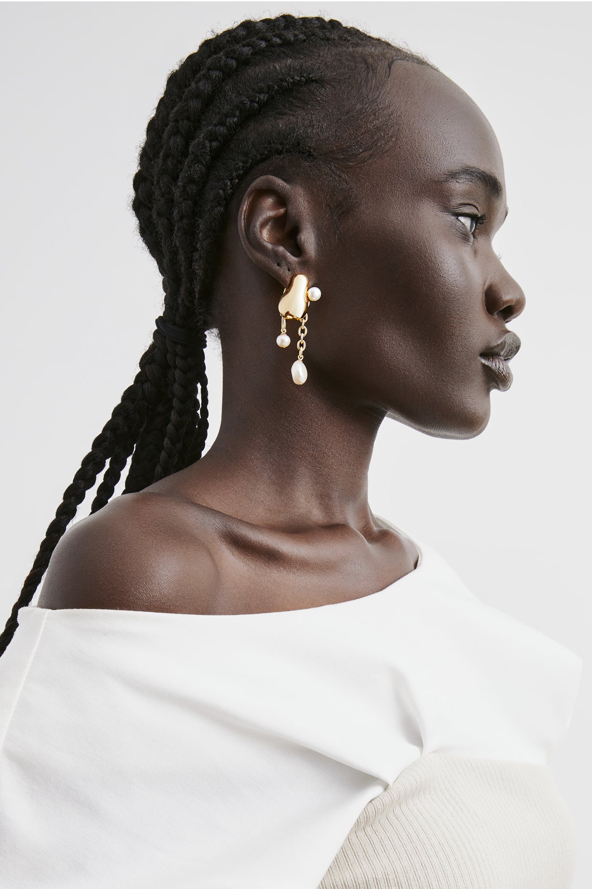 Mina Pearl Earring - Gold