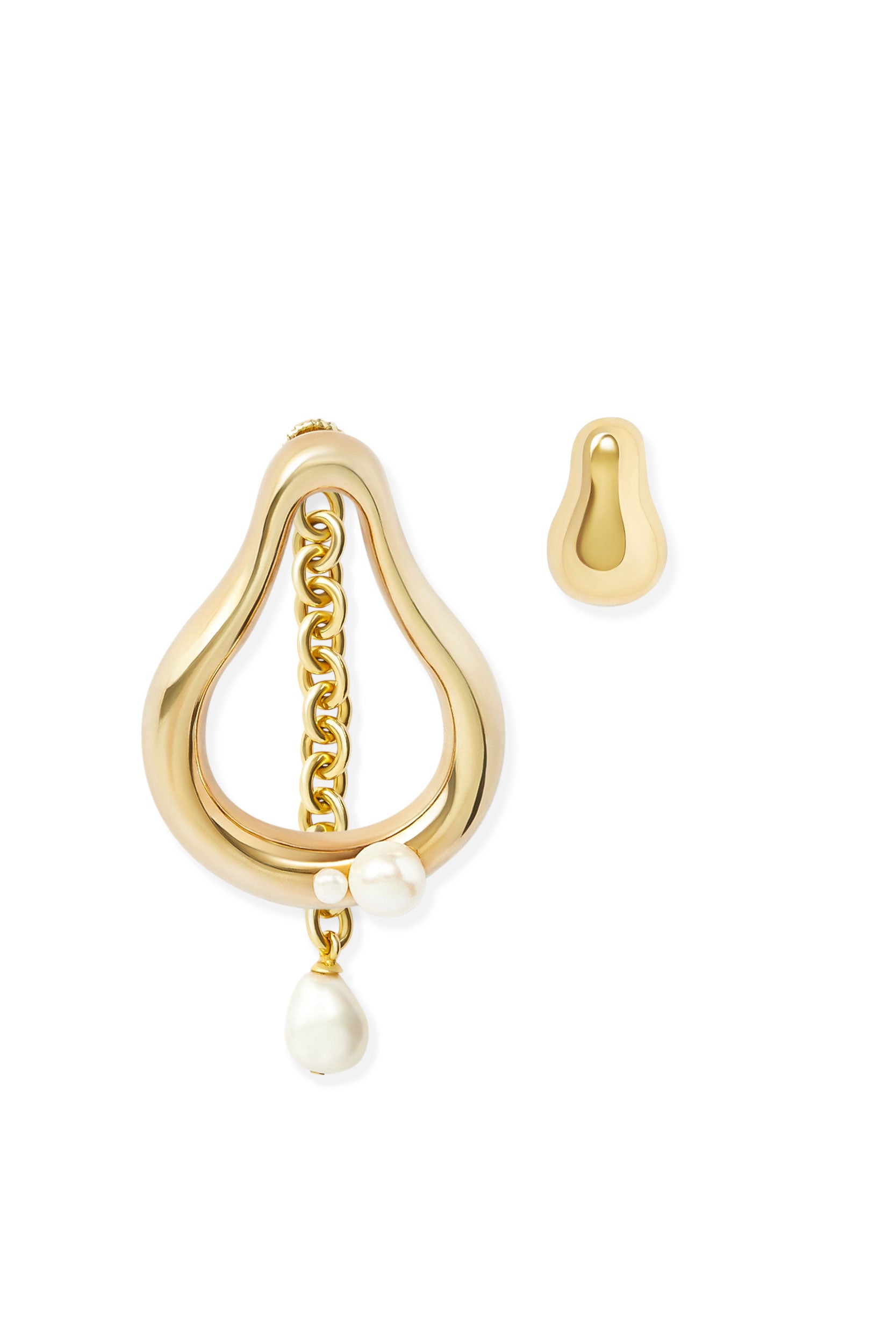 Amelie Modular Pearl Earrings - Gold Plated