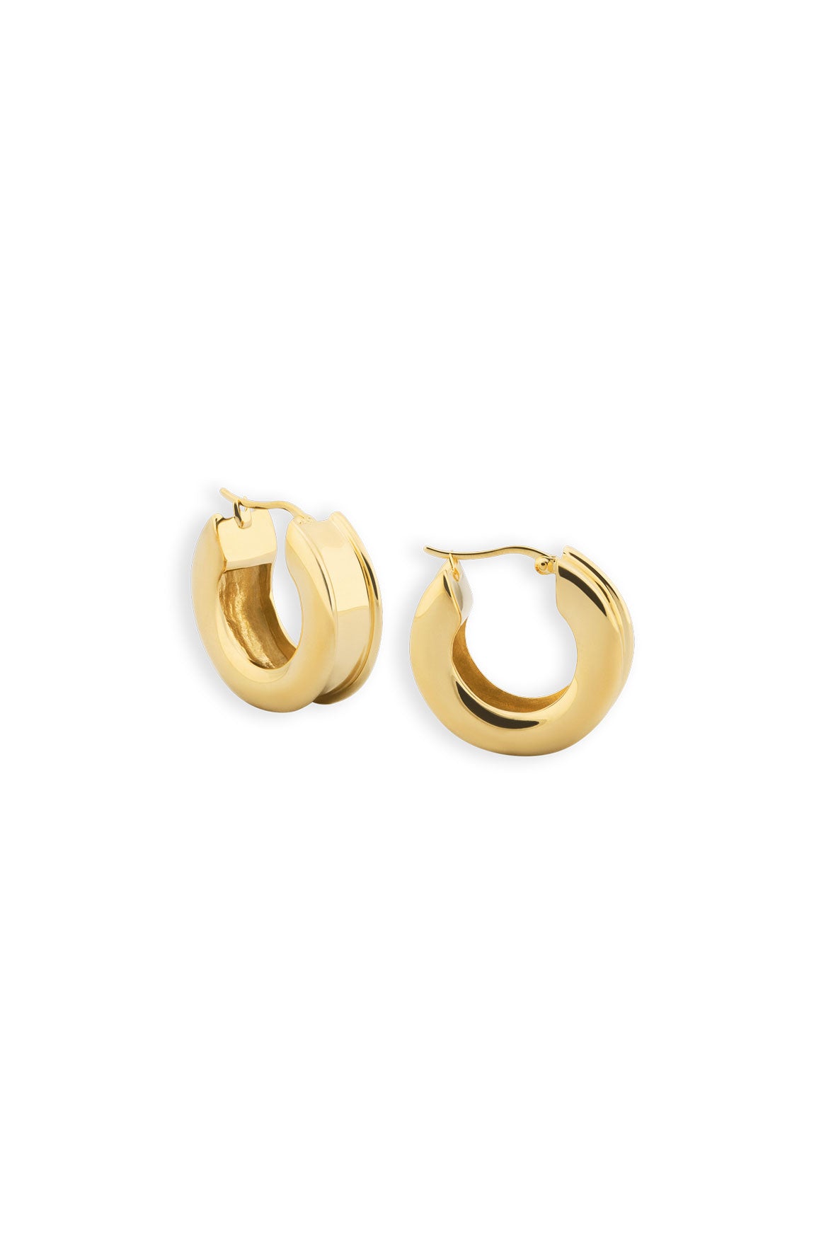 Demi Hoop Earrings - Gold Plated