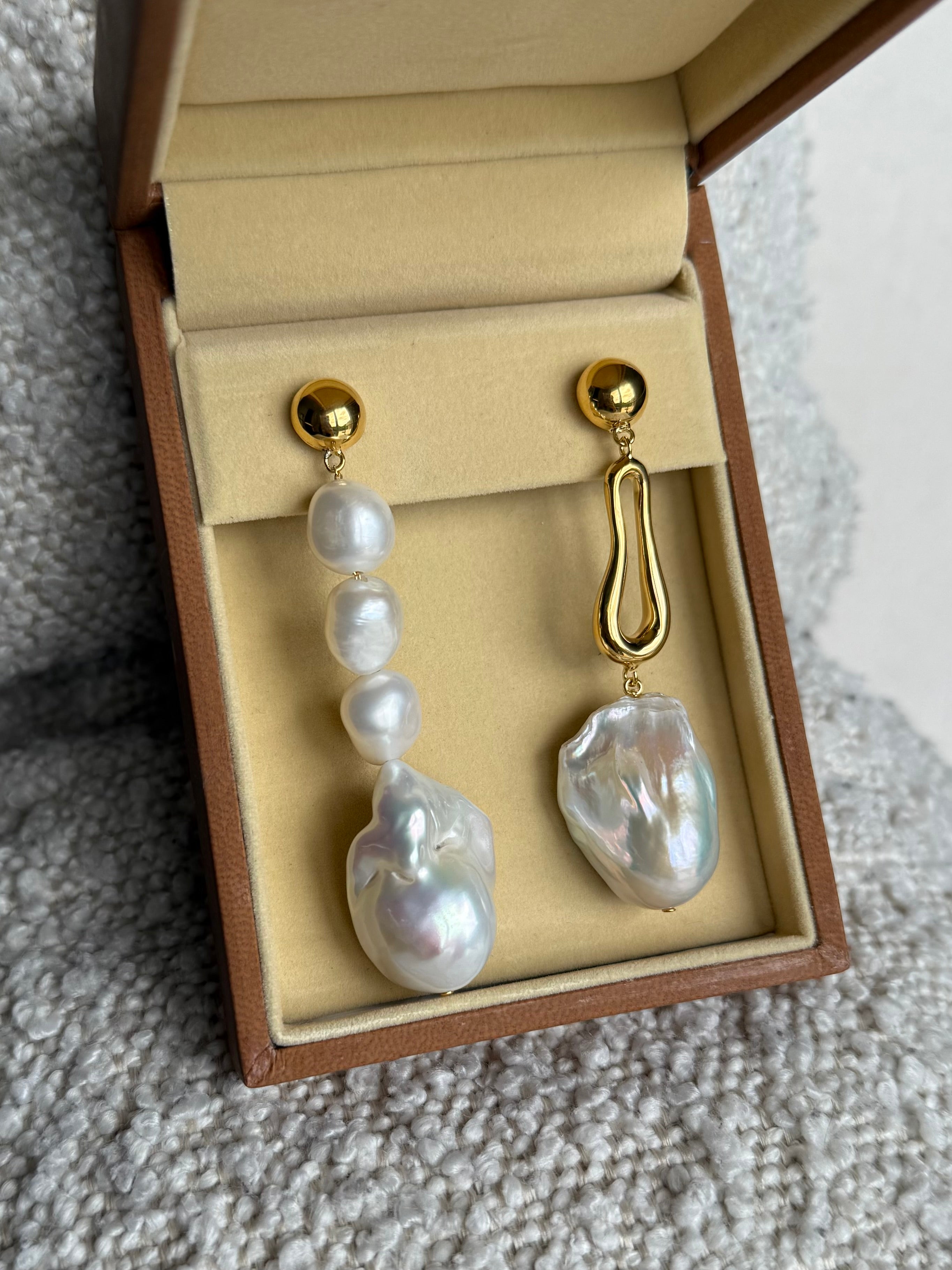 Augustine Pearl Earrings - Gold Plated