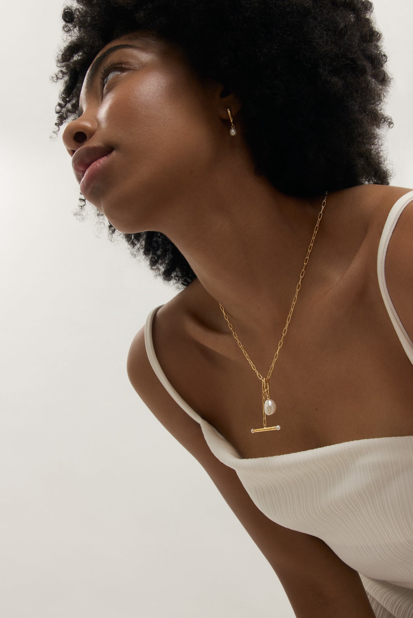 Jae Pearl Necklace - Gold Vermeil