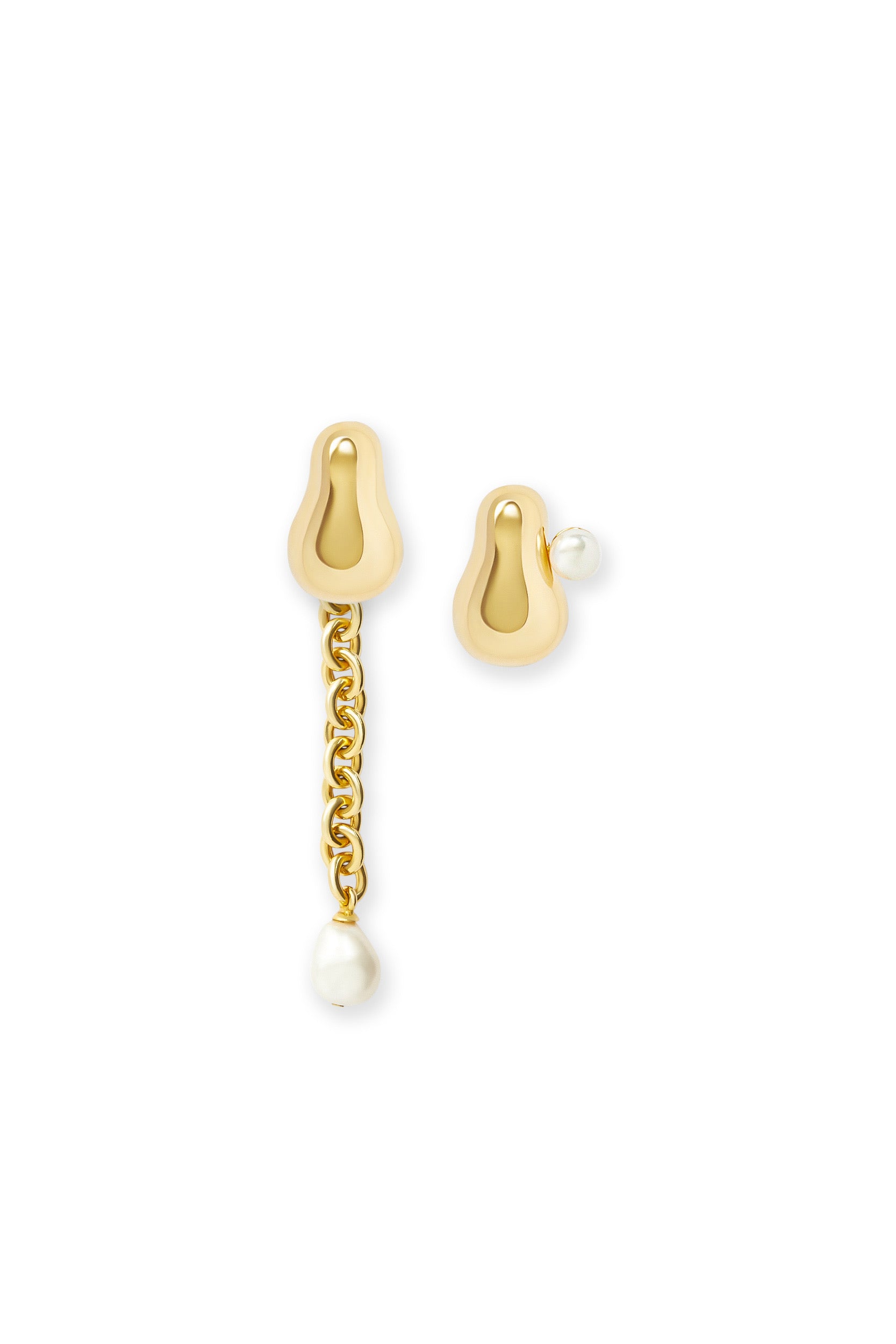 Sloane Modular Pearl Earrings - Gold Vermeil