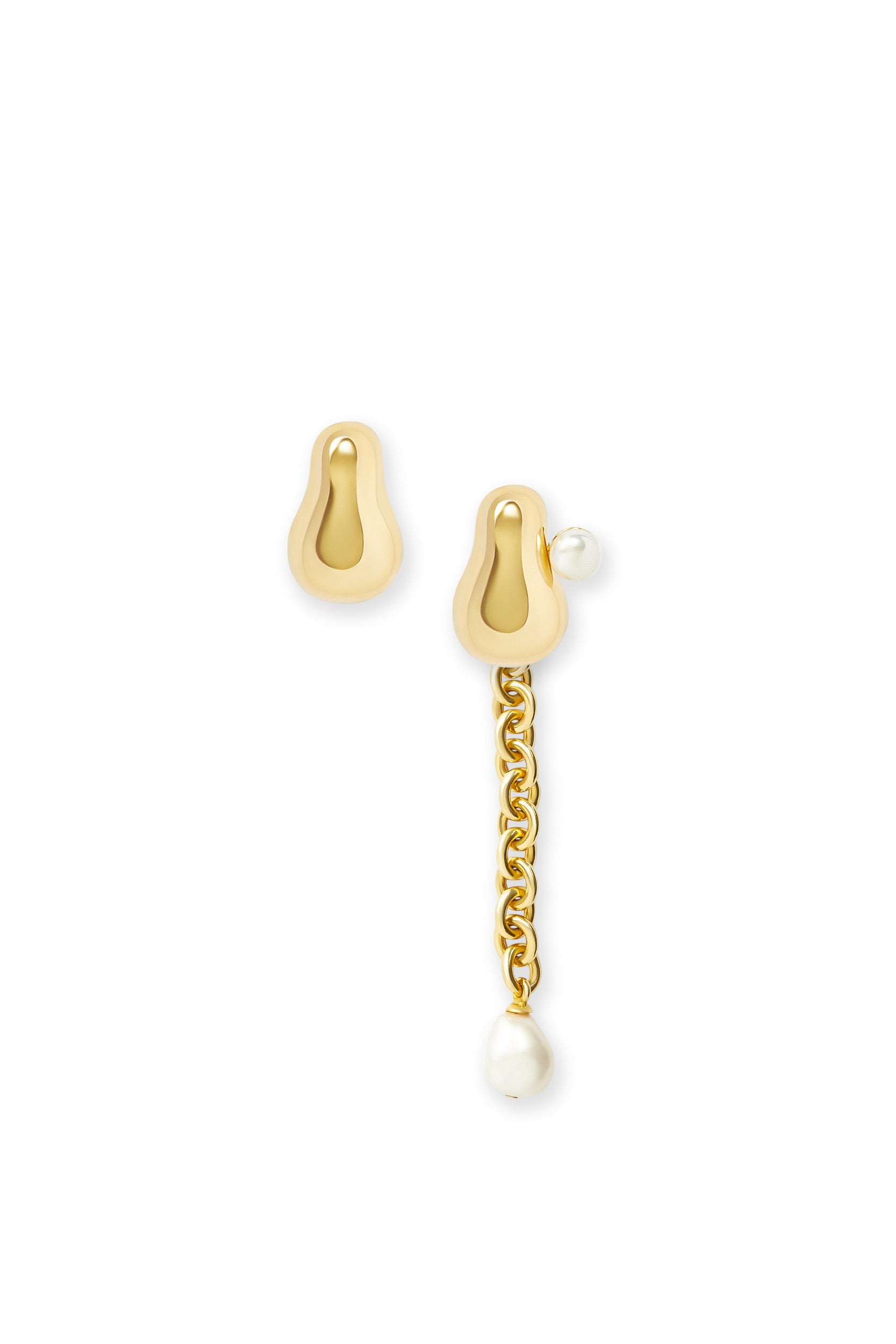 Sloane Modular Pearl Earrings - Gold Vermeil