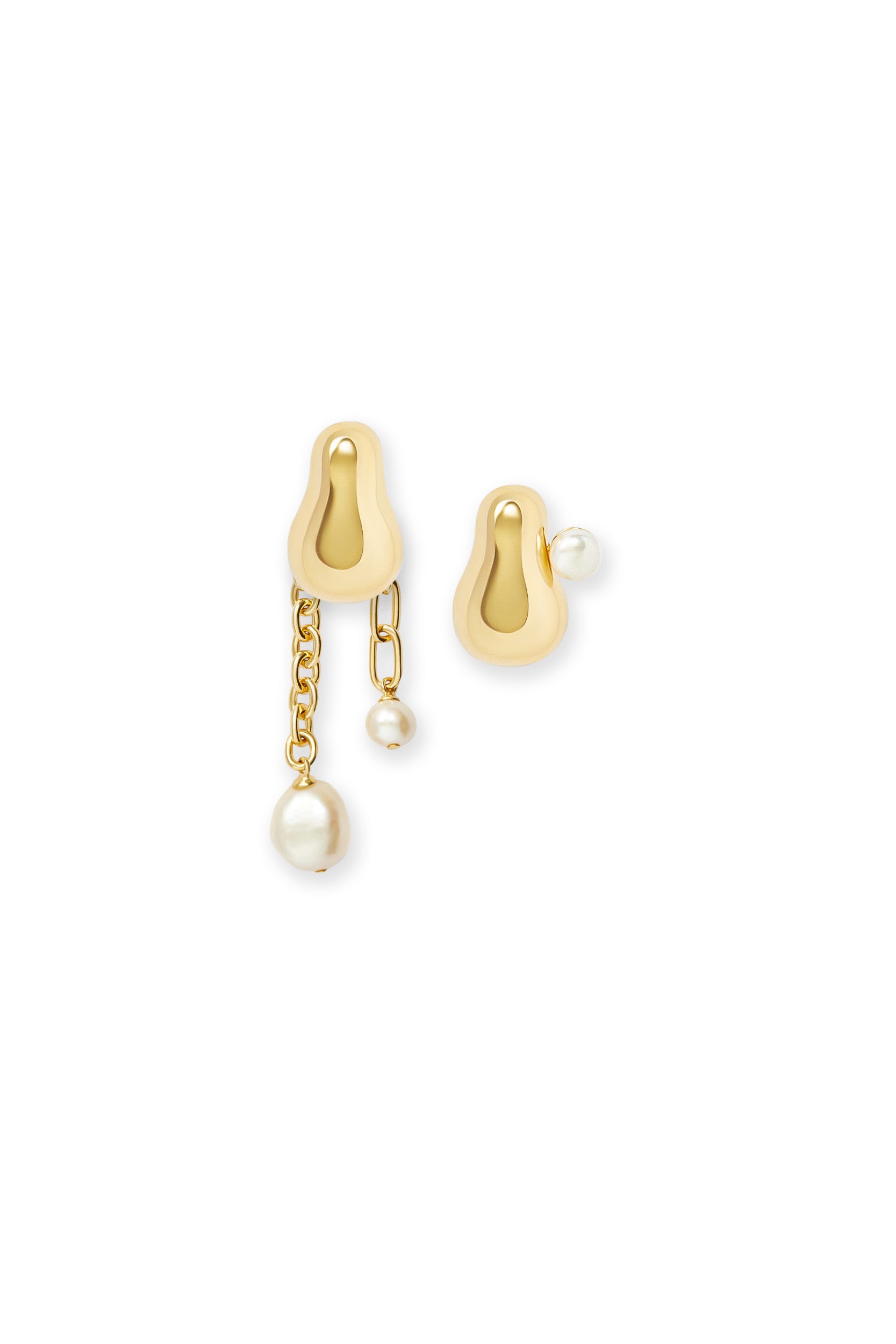 Sloane Modular Pearl Earrings - Gold Vermeil