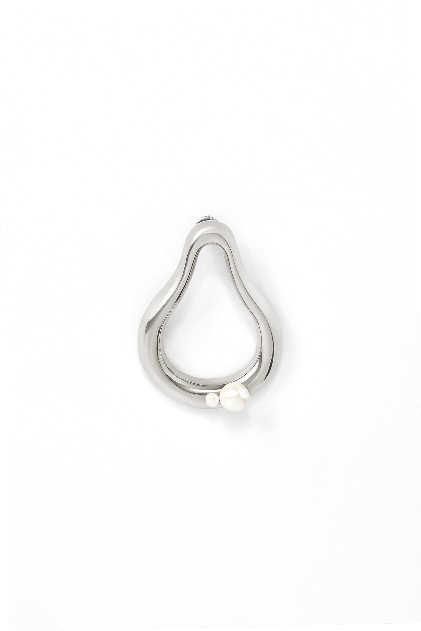 Amelie Pearl Earring - Silver