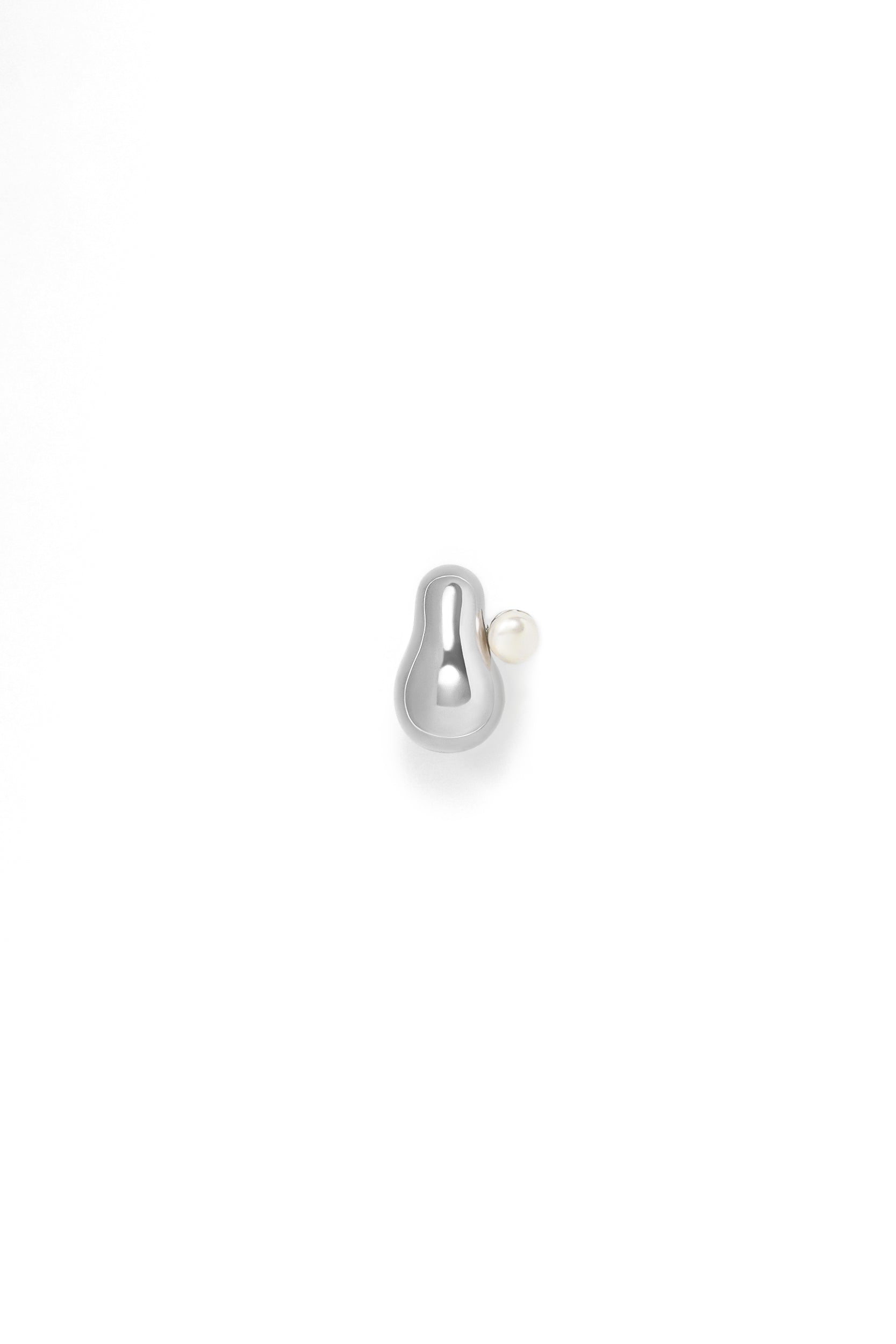 Mina Pearl Earring - Silver